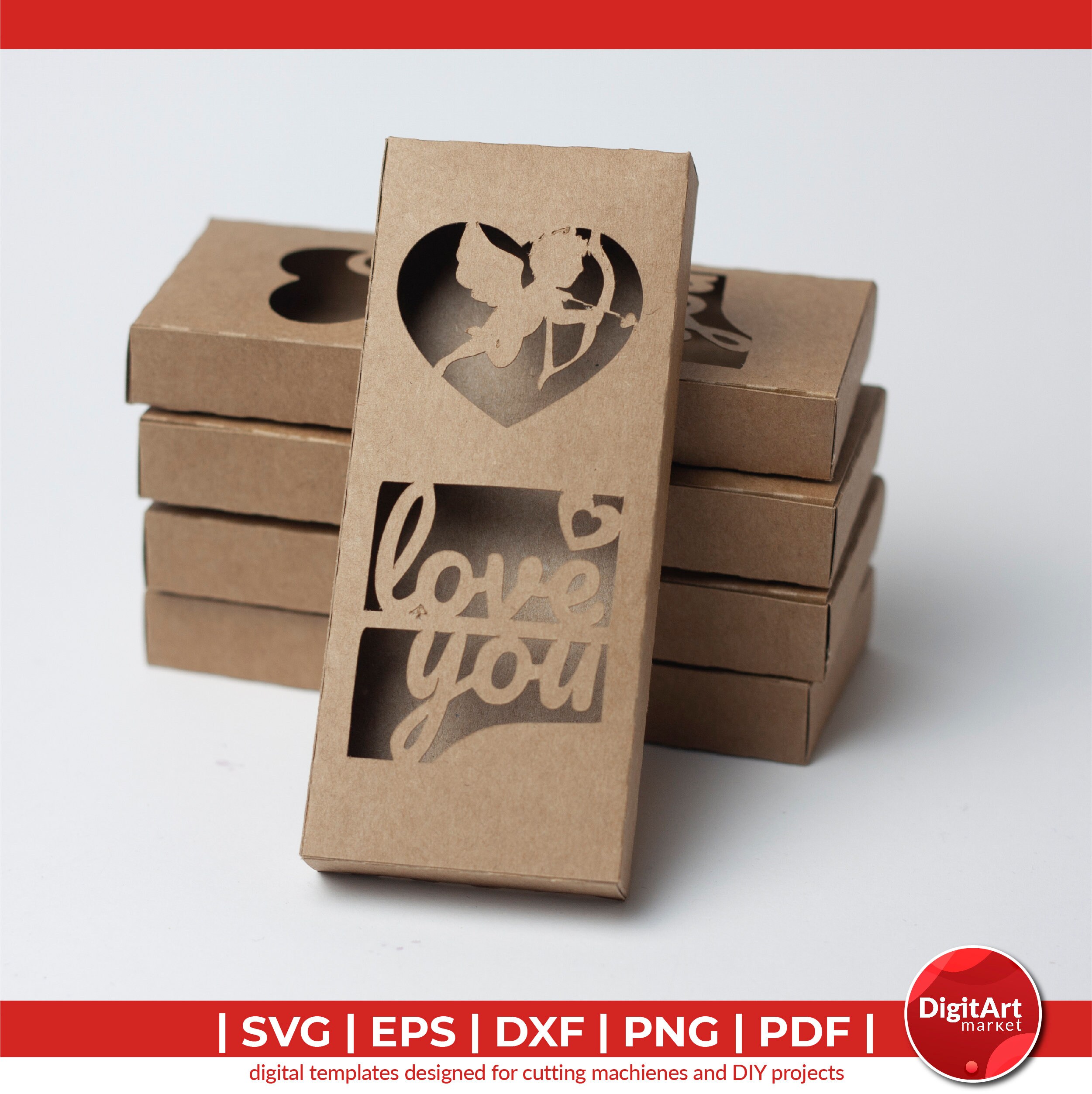 5 Cell Snap Bar Box Svg Valentines Day Edition Templates Soy Etsy