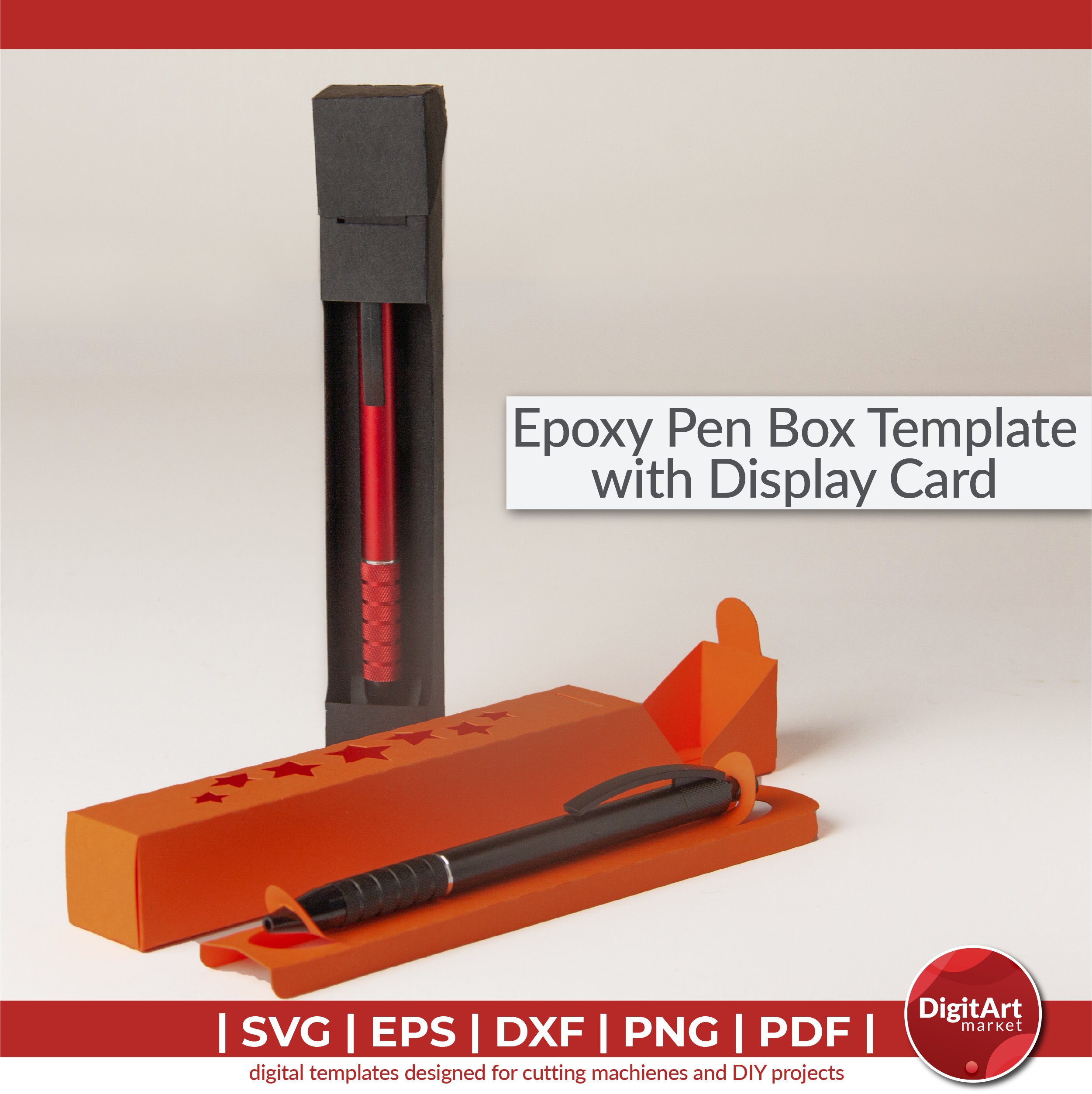Pen Box SVG Template New Model Epoxy Pen Holder Template Pen Etsy