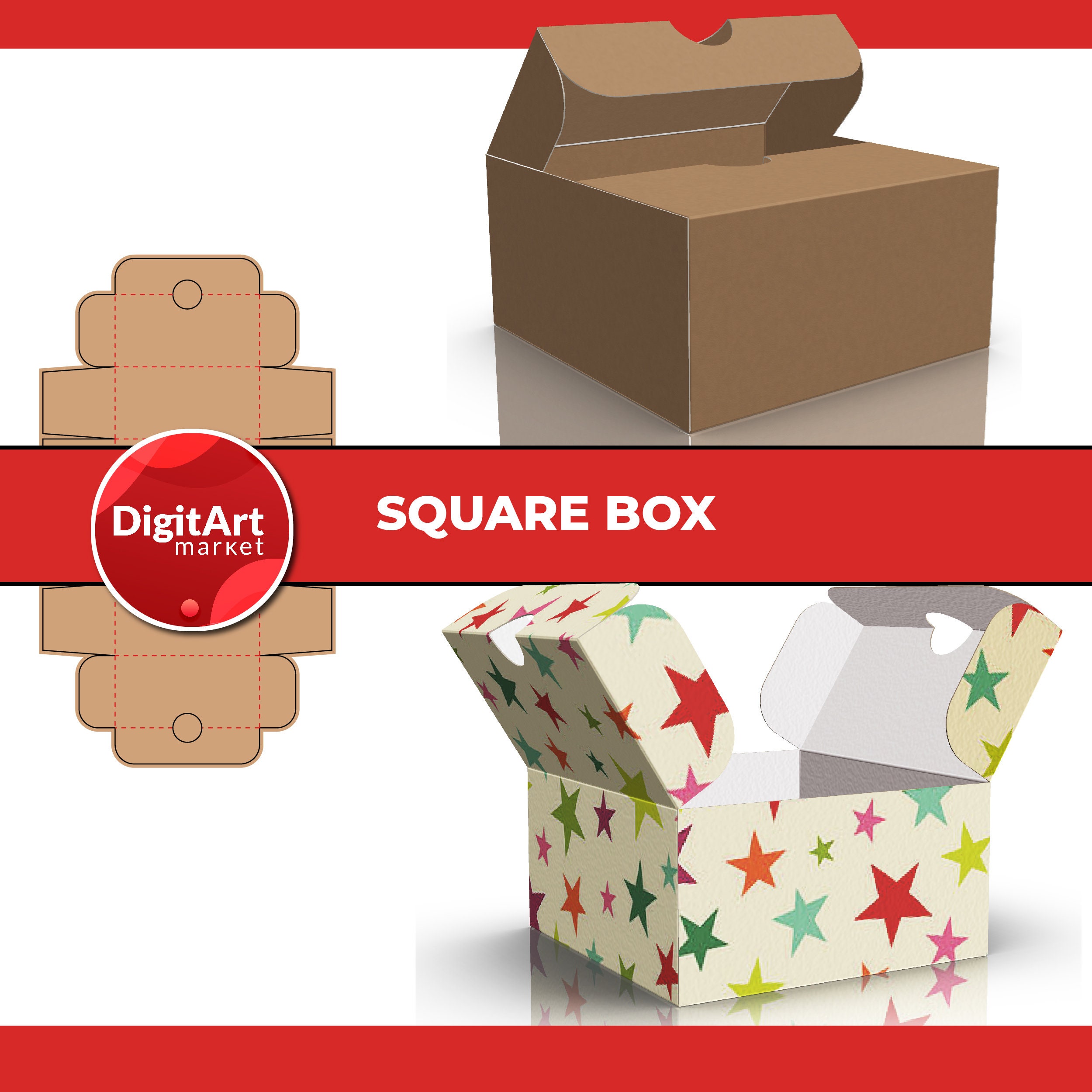 SVG Gift Boxes templates bundle Foldable favor box cut out Etsy