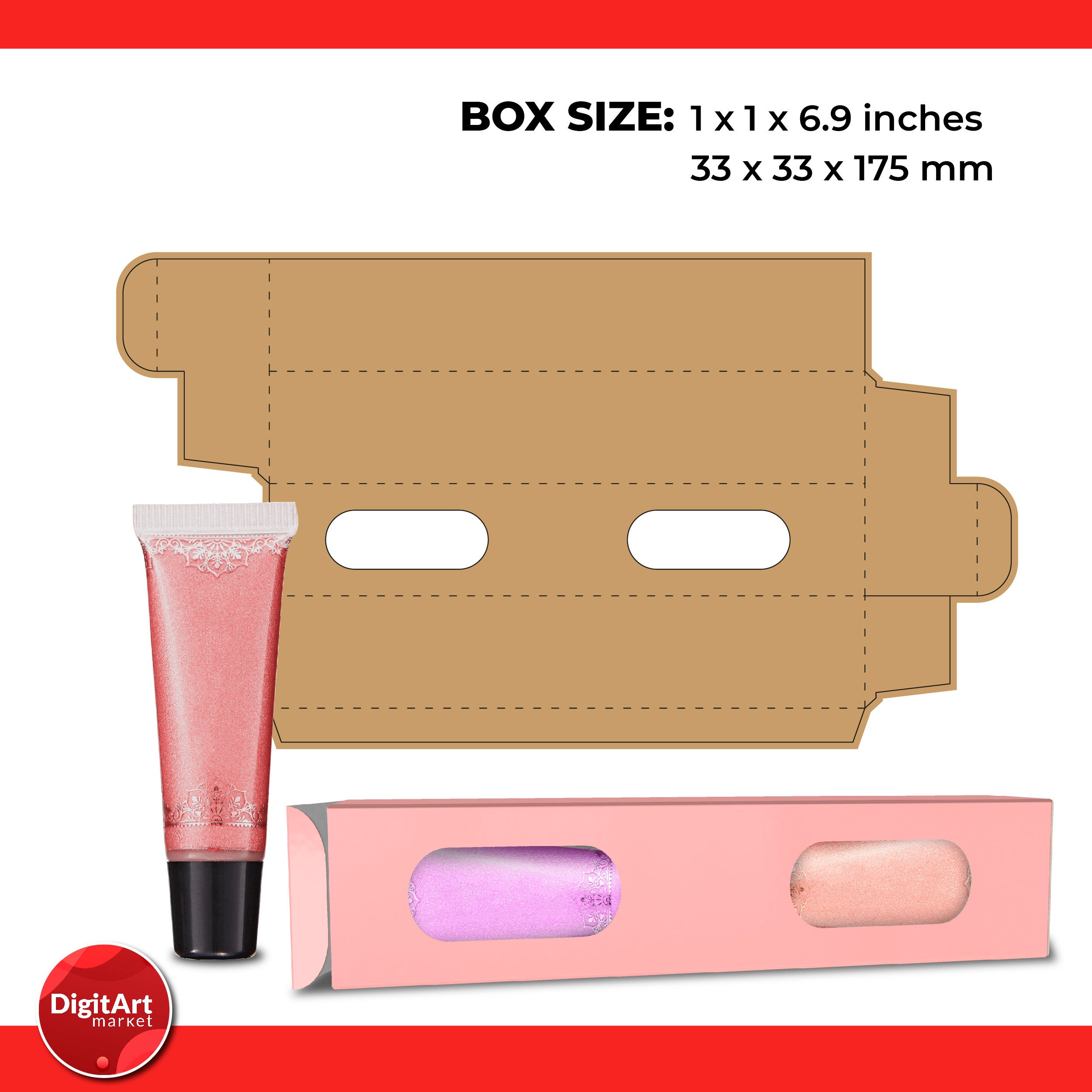Lip Gloss Box Set Svg Lip Gloss Packaging Lip Gloss Box Etsy