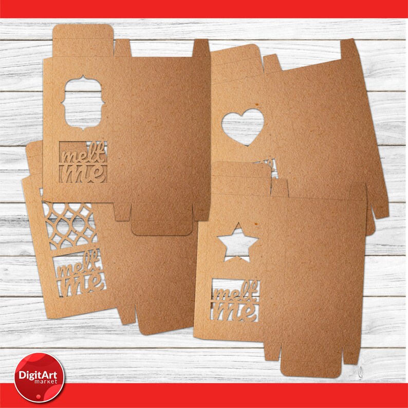 5 Cell Snap Bar Box Svg Soy Wax Melt Snap Bar Box Template Etsy