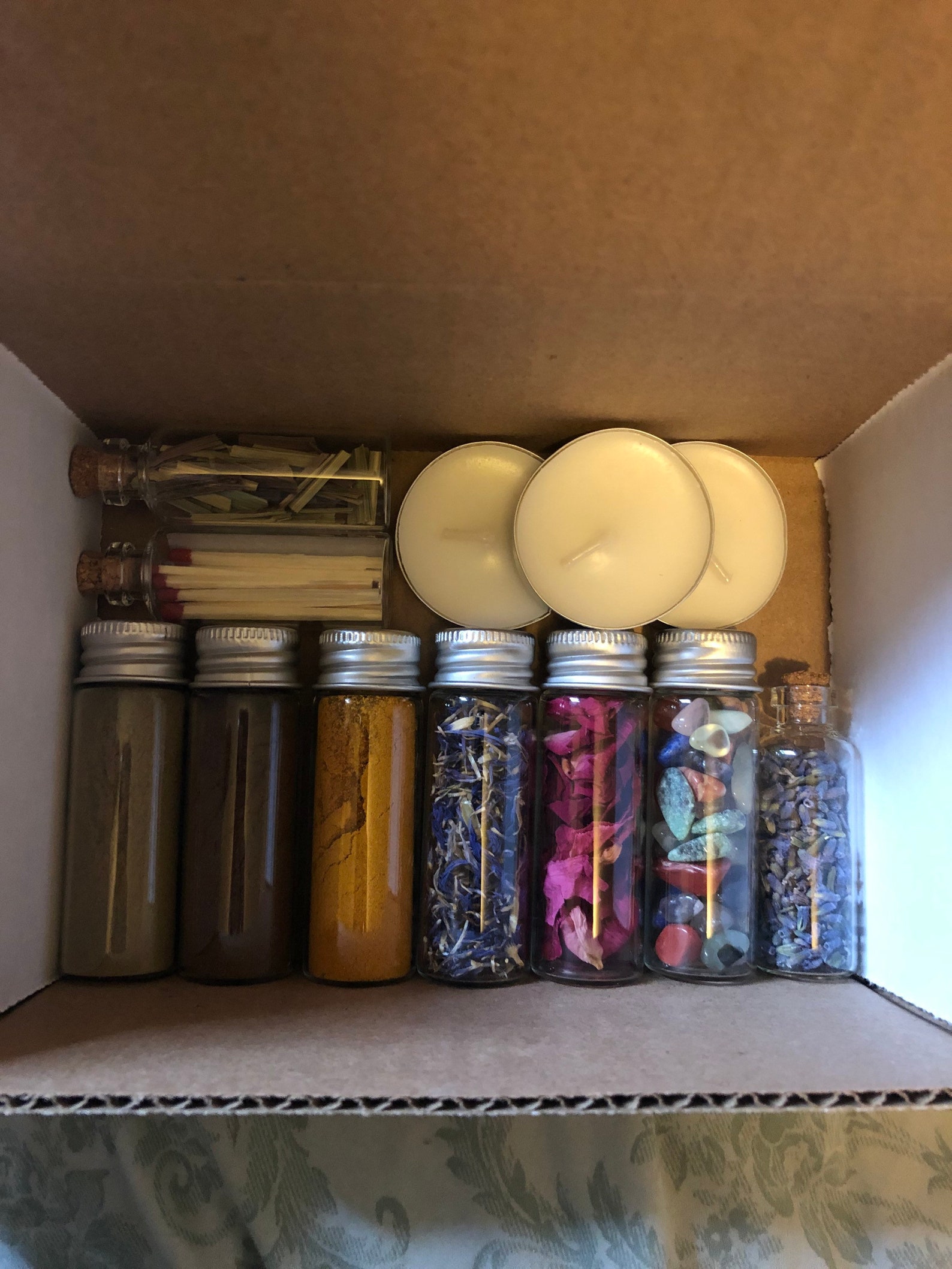 Mini starter spell jar kits. Spell jar sets. Wiccan sets. Etsy