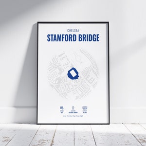 Minimalistische digitale Karte von Schnürsenkel Stamford Bridge – Stamford Bridge