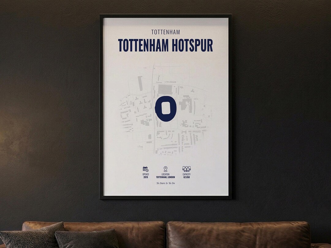 Tottenham Bts Map.pdf Tottenham Hotspur Stadium Map Wall Art – Spurs Fan Gift – Minimalist ...