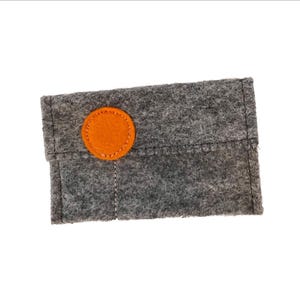 Gray Wool Felt Gift Card Holders with "Pop Flowers" immagine 6