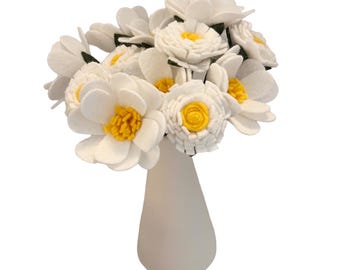 Felt Daisy & Shasta Daisy Stems
