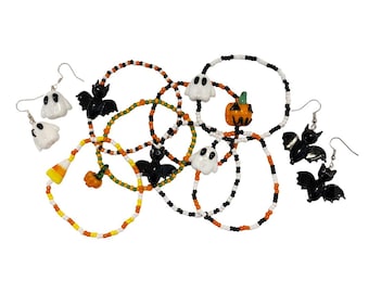 Handmade Halloween Bracelets & Earrings