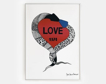 yves saint laurent love posters