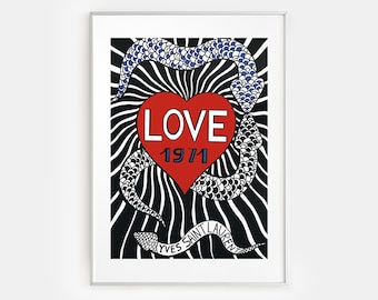 yves saint laurent love poster original