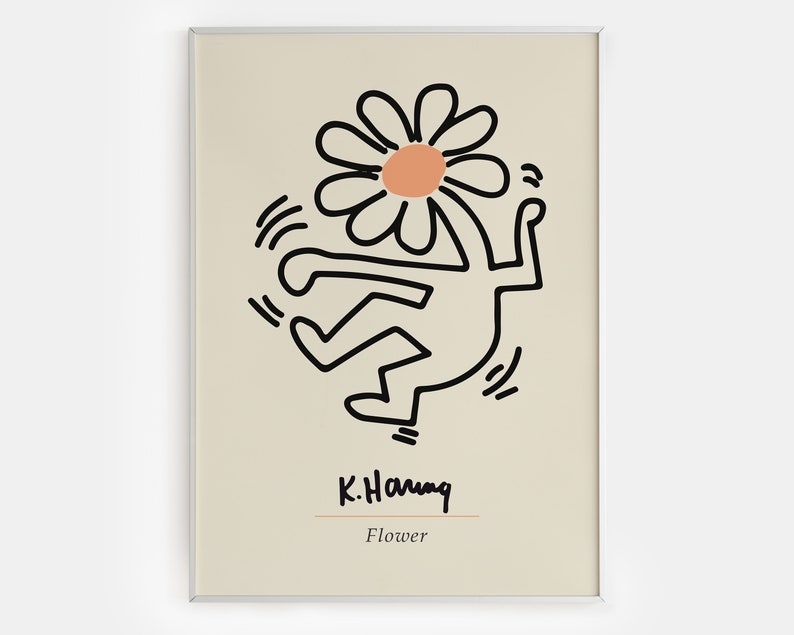 keith haring dancing flower