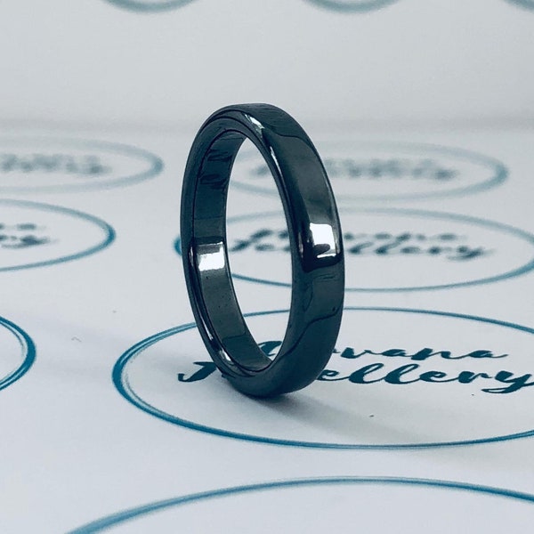 Hämatit-Ring (4 mm breit) – Kostenloser Versand im Vereinigten Königreich