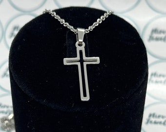 Crucifix Necklace, Cross Necklace, Dainty Necklace