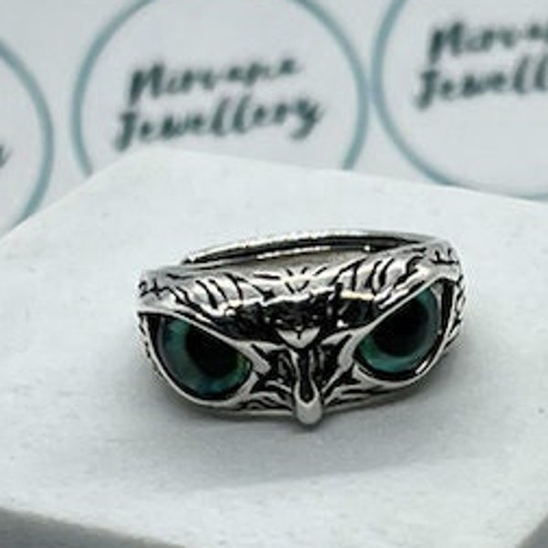 Bague hibou réglable