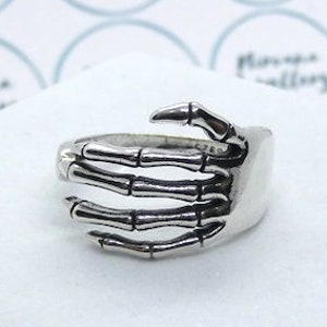 Skeleton Hand Ring, Gothic Ring