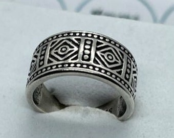 Tribal Ring, Geometric Ring, Resizable Ring