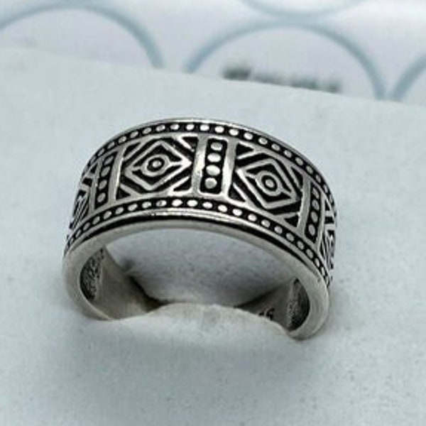 Tribal Ring, Geometric Ring, Resizable Ring