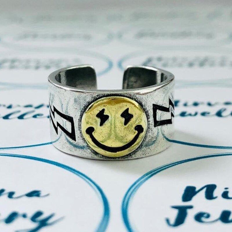 Smiley Ring - Etsy