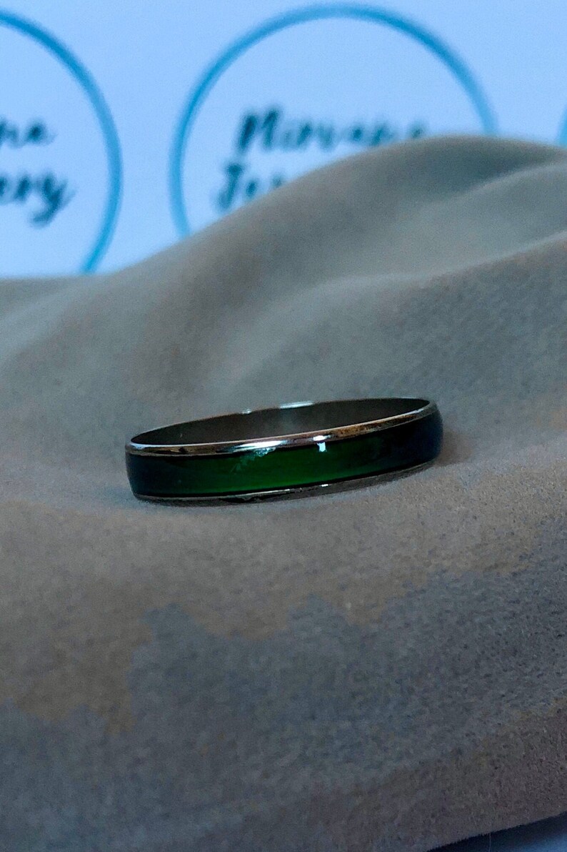 Colour Changing Mood Ring / Mood Rings for Men / Women, Moon Mens Ring 