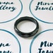 Faceted Hematite Ring (4mm wide) - Free UK Shipping