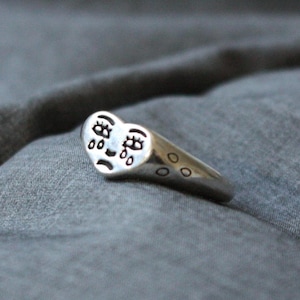 Tears Ring, Crying Face Ring, Crying Heart Ring, Adjustable Ring