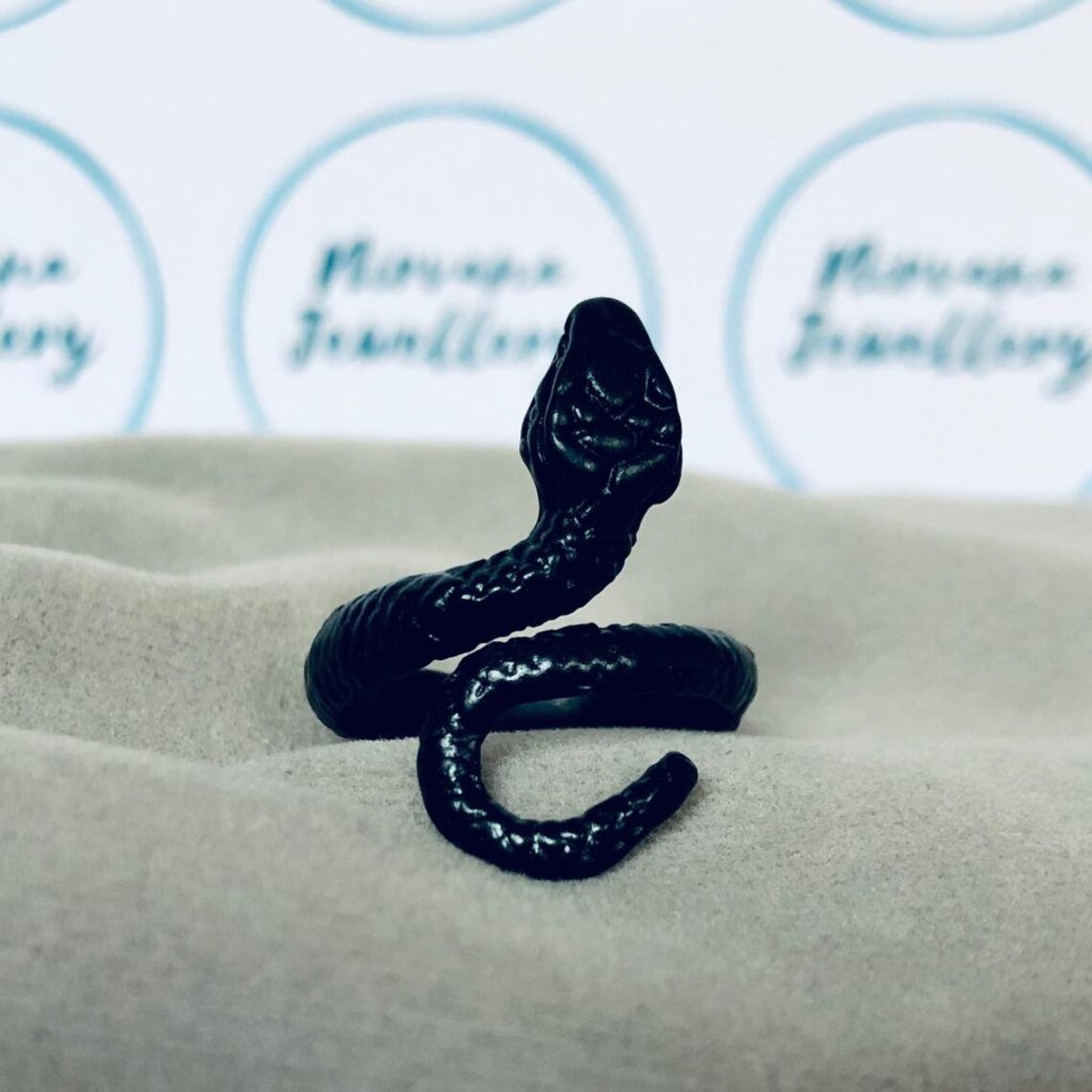 Black Snake Ring Serpent Ring Bohemian Ring Wrap Ring Etsy