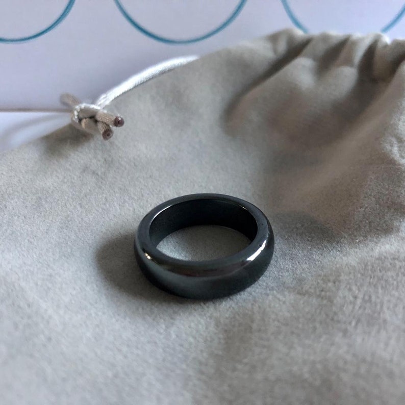 Magnetic Hematite Ring (5mm wide) - Free UK Shipping 