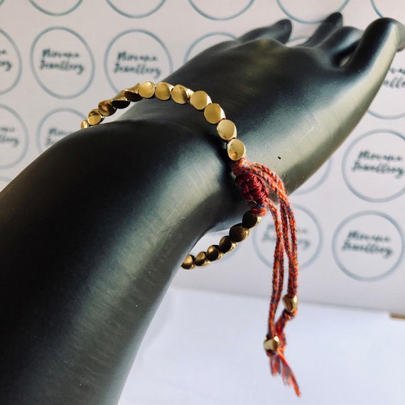 Handmade Tibetan Copper Bead Bracelet Buddhist Copper Bead