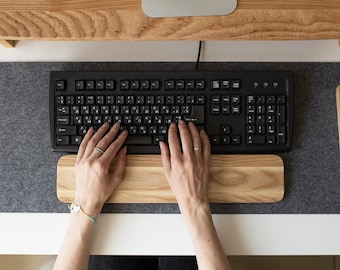 Wooden Wrist Rest, Keyboard Wrist Pad, Desk Organizer, New Job Gift for Boyfriend, Ergonomic Wrist Pad, Keyboard Rest, Desk Accessories