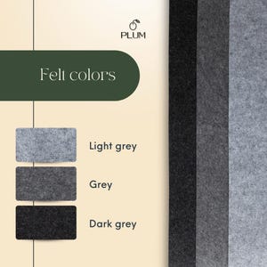 Felt Desk Mat, Gray Keyboard Mat, Computer Accessories, Desk Mats, Aesthetic Desk Decor, Felt Mousepad, Gifts For Friend image 2