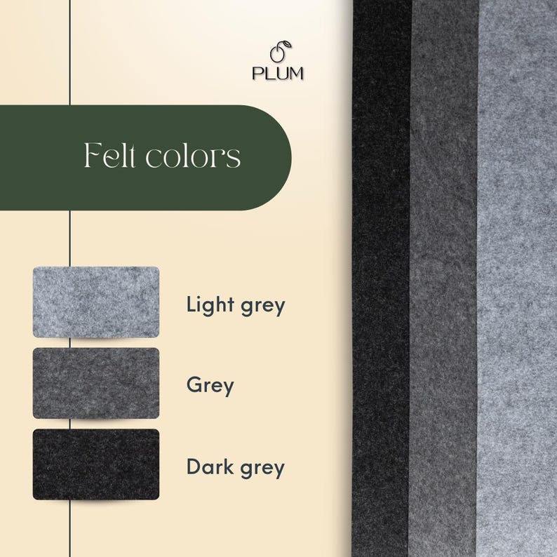 Felt Desk Mat, Gray Keyboard Mat, Computer Accessories, Desk Mats, Aesthetic Desk Decor, Felt Mousepad, Gifts For Friend image 2