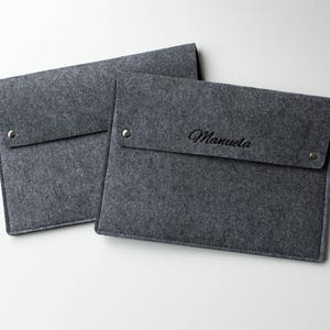 Custom size Felt Laptop Sleeve, Personalized Case,  Monogram Felt Sleeve For Macbook, Custom Embroidery Case, Programmer Gift