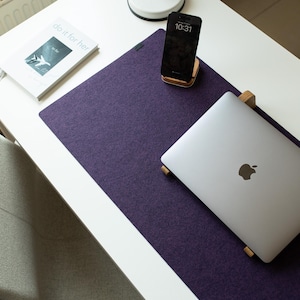 Custom Mouse Pad Purple Felt Desk Mat Keyboard Accessories Lavender Custom Size Desk Pad Desk Organization Custom Gift For Best Friend