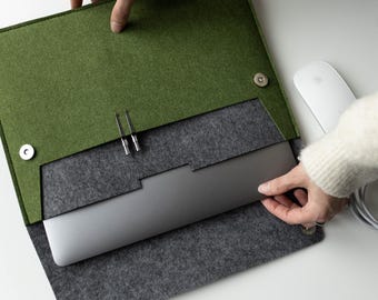 Laptop-Hülle aus Filz, Laptop-Hülle 14 Zoll, MacBook Pro Hülle, Laptop-Zubehör, Laptop-Hülle, MacBook Air Hülle, Geschenk für Studenten