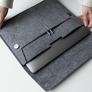 Surface Laptop and Tablet Case, Felt Sleeve, Tablet Accessories, MS Surface Laptop 8 Sleeve, Laptop Bag, Case for Surface Pro, Coworker Gift