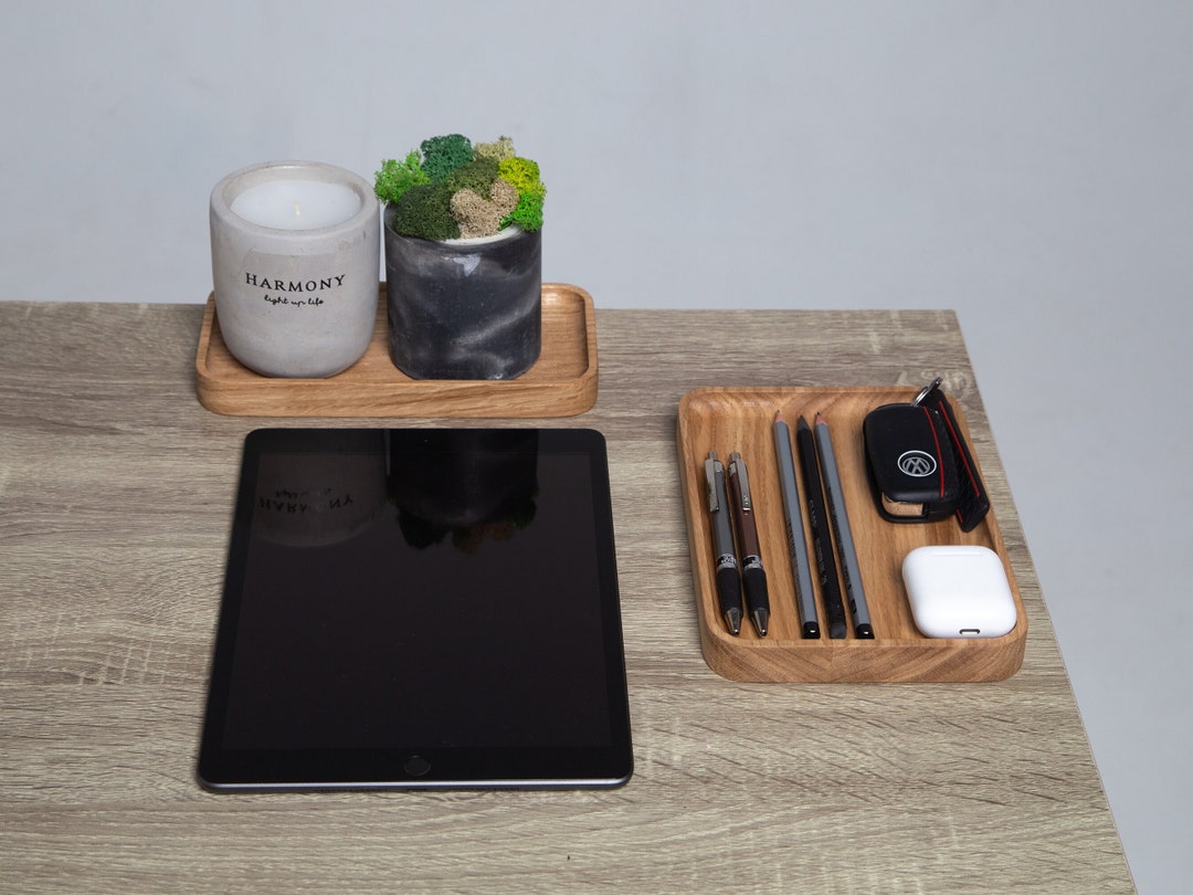 Wooden Pen Tray for Desk Wood Pen Tray Wood Desk Organizer Etsy