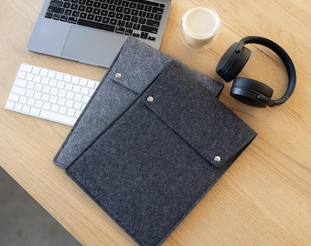 Felt Laptop Sleeve, Macbook Case, Employee Christmas Gift, Laptop Accessories, Macbook M4 Sleeve, Laptop Bag, 15 inch Macbook Sleeve