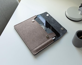 Beige iPad Case Aesthetic, Felt iPad Air 13 Case, iPad Pro 11 Sleeve Graduation Gift, Felt Tablet Sleeve Student Gift