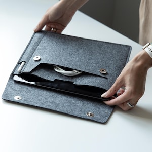 iPad-fodral med pennhållare, fodral för iPad Air 13" M4, iPad-tillbehör, filtfodral till iPad Air 11" M4, iPad-pennhållare, presenter till nytt jobb