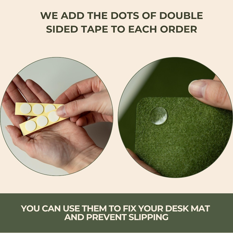 Felt Desk Mat, Sage Green Mousepad, Cozy Desk Accessories, Keyboard Mat, Aesthetic Mousepad, Green Mousepad, Work Bestie Gift image 10