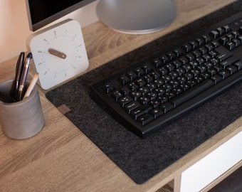 Custom size dark grey desk mat