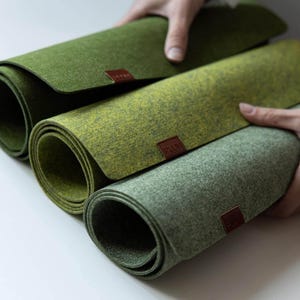 Felt Desk Mat, Sage Green Mousepad, Cozy Desk Accessories, Keyboard Mat, Aesthetic Mousepad, Green Mousepad, Work Bestie Gift image 2