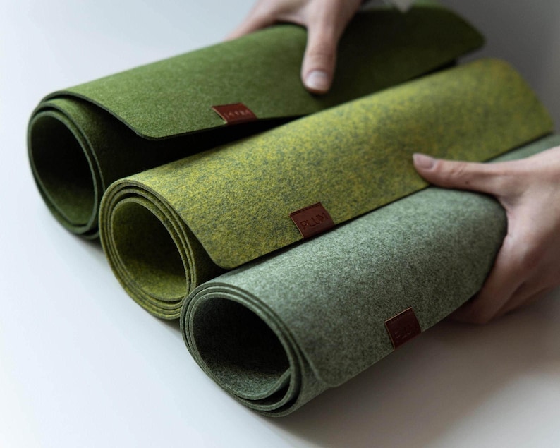 Felt Desk Mat, Sage Green Mousepad, Cozy Desk Accessories, Keyboard Mat, Aesthetic Mousepad, Green Mousepad, Work Bestie Gift image 2