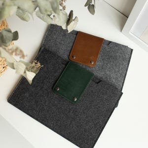 MacBook Tasche, Leder mit Filz Laptoptasche, Damen Filz Macbook Tasche, Süßes Laptop Zubehör, Laptoptasche Damen, Schwester Geschenk
