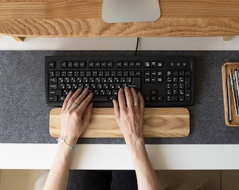 Wooden Wrist Rest, Keyboard Wrist Pad, Desk Organizer, New Job Gift for Boyfriend, Ergonomic Wrist Pad, Keyboard Rest, Desk Accessories