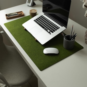 Felt Desk Mat, Minimalist Mouse Pad, Desk Accessories, Unique Desk Mat, Home Office, Keyboard Felt Mat, Corporate Gift For Coworker Desk Pad