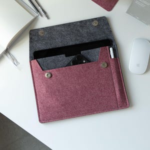 Maßgefertigte Tablethülle aus Filz, Tablet-Etui aus Filz, iPad Pro-Tasche – Geschenk für Kollegen