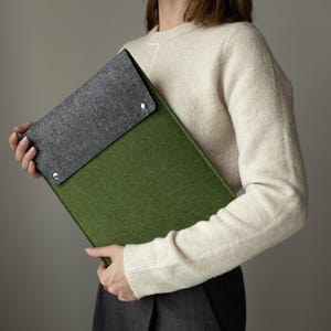 Laptop-Hülle aus Filz in individueller Größe, personalisierte Notebook-Hülle, schlanke Laptop-Tasche für Bürobedarf, Laptop-Zubehör, MacBook-Hülle aus Filz