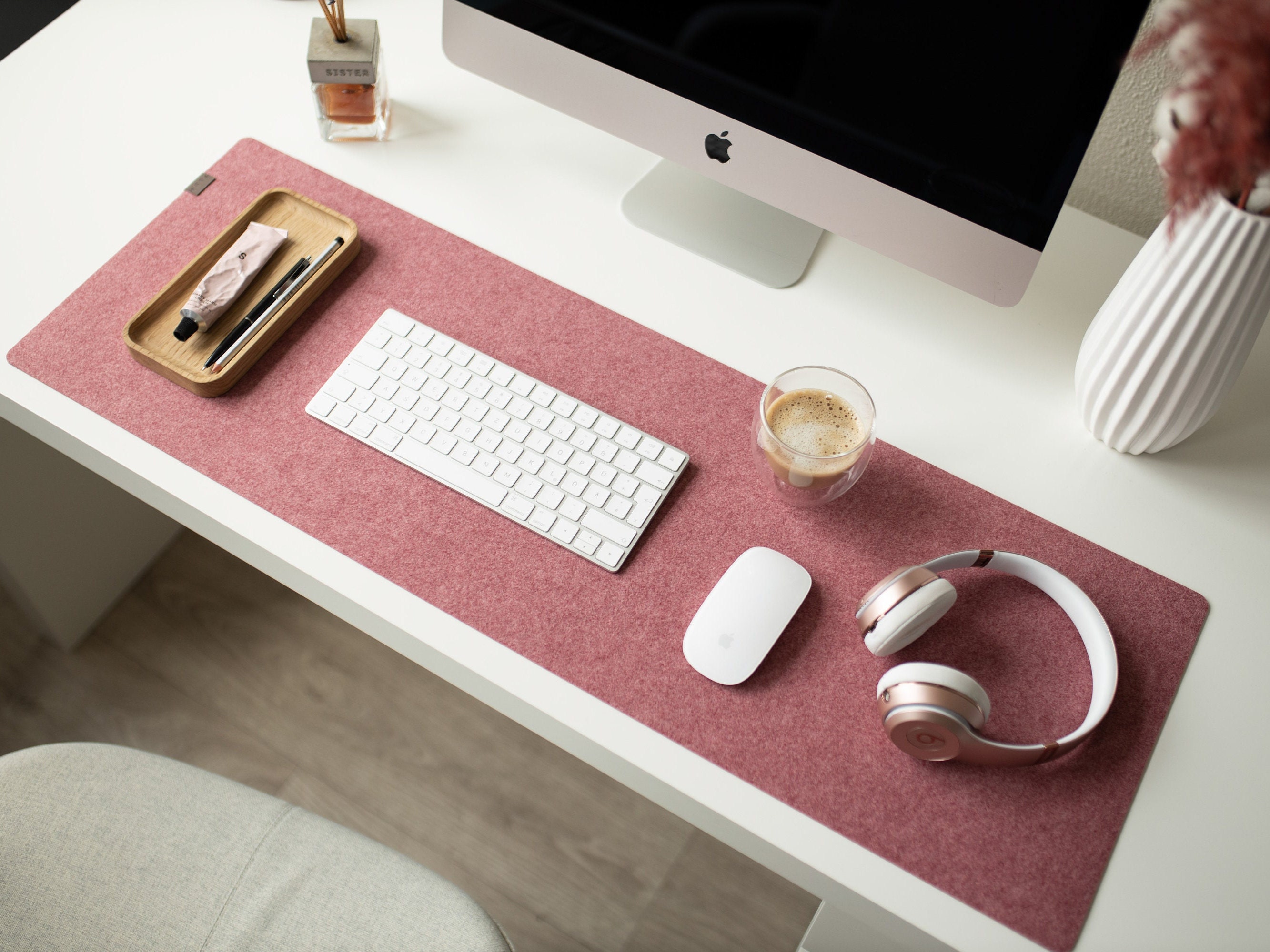 Felt Desk Mat, Keyboard Pad, Desk Accessories, Computer Desk Mat ...
