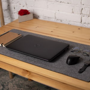 Felt desk pad, custom felt desk mat, office desk accessories, large mousepad, keyboard mat, table protector image 9
