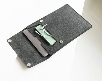 Pochette d’ordinateur portable en feutre, pochette macbook, pochette personnalisée pour ordinateur portable, étui macbook air m2 m1, étui macbook pro personnalisé